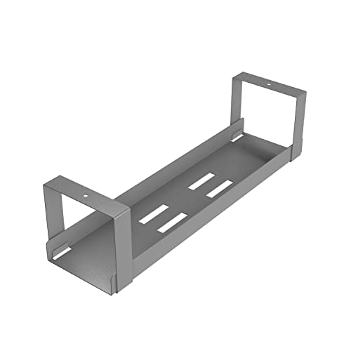 Bandeja portacables para usar debajo del escritorio D-Line, Cesta para regletas, Autoadhesiva o de fijación con tornillos, Recupere el espacio perdido y manténgalo ordenado - Color gris Cover