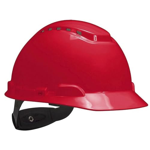 Hard Hat, HDPE, Pressure Diffusion Ratchet Suspension, Red, Mfr: 76454-NUV-H705VL-A