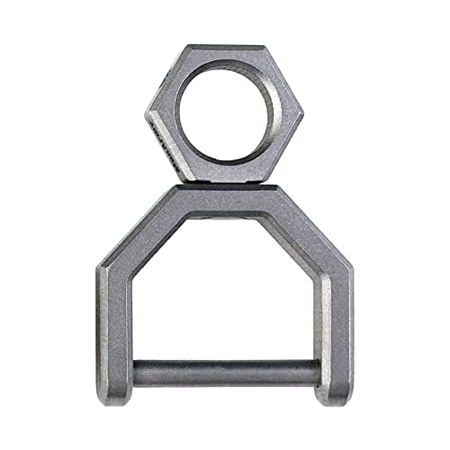 MecArmy Titan D Ring Schlüsselbügel, U-Form Schlüsselanhänger Hufeisen Verschluss für Auto Fob, DIY Leder Schlüsselorganizer Schlüsselanhänger, Sandgestrahlt, Ch2, M