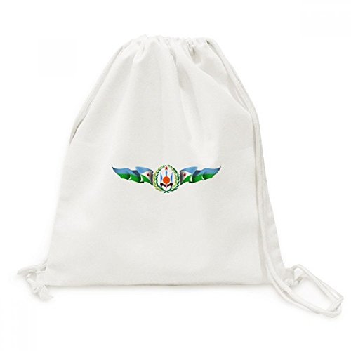 Voyage sacs Djibouti avec symbole pays en toile de coton durable