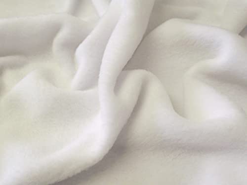 Tissu polaire blanc anti-froid 200 g métrage de 10 m pour isolation et loisirs