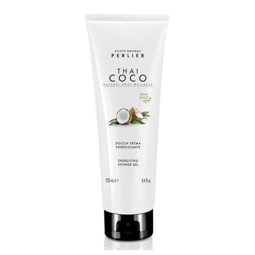 Perlier, Thai Coco, belebende Duschcreme mit nativem Kokosöl, spendet Feuchtigkeit und pflegt die Haut, ideal für das tägliche Wohlbefinden, 250 ml