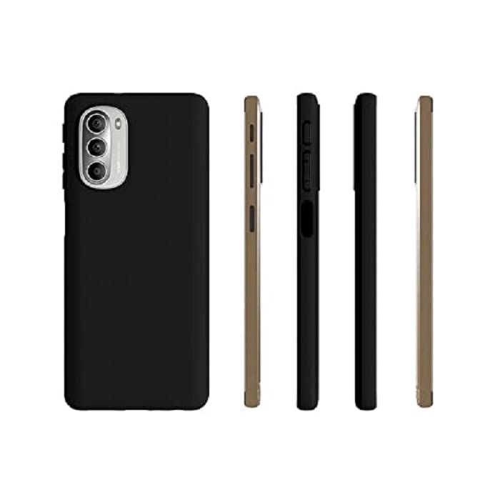 Image of Mobile Back Cover Case for Moto G51 (5G) (Silicone Case|CameraProtection|Black SC1510)