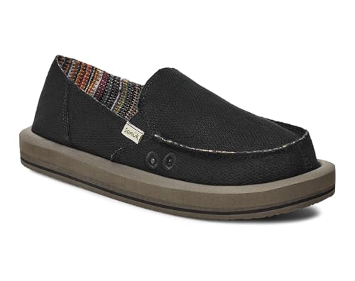 Image of Sanuk Womens Donna Soft Top Hemp Loafers | Womens Shoes | Slip On Shoes for Women | Women's Slip-on Loafers | Memory Foam Footbed