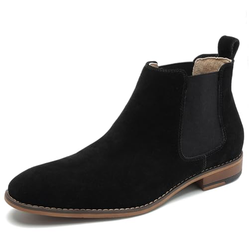 Image of Cestfini Chelsea Boots Men Classic Elastic Dress Boots Casual Men's Chelsea Ankle Boots