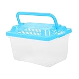 Angoily Transparente Tragbare Transportbox für Schildkröten Reptilien und Kleine Haustiere Bruchsicher und Umweltfreundlich als Futter Aufzuchtbehälter