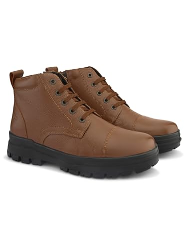 Image of TSF 8712 Tan Genuine Leather Police Boot For Men