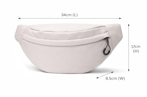Image of WILDHORN Waist Bag for Men & Women | Crossbody Fanny Pack Sling Bag for Hiking, Travel, Camping, Outdoor Sports & Cycling | Adjustable Strap (Off-White)