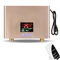 Tankless Electric Water Heater 110V 3000W Under Sink On Demand Instant Hot Water Heater for Kitchen Bathroom Washing (Gold)