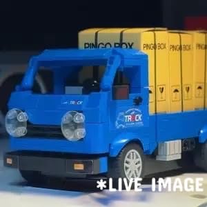 Image of RC Building Block Truck Toy (267 PCS) | 2.4GHz Remote Control Cargo Truck with Rechargeable Battery | DIY Construction Vehicle Set with Rubber Wheels | Educational STEM Toy for Boys Girls 6+ Years