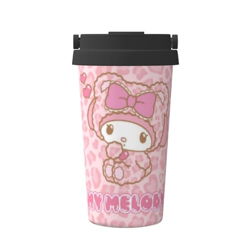 水筒 マイメロディ ヒョウ柄 アニメ マグカップ 真空断熱 保温 保冷 人気 ステンレスボトル スポーツ飲料対応 漏れない 直飲み500ml 男の子 女の子 おしゃれ 大人 子供 雑貨