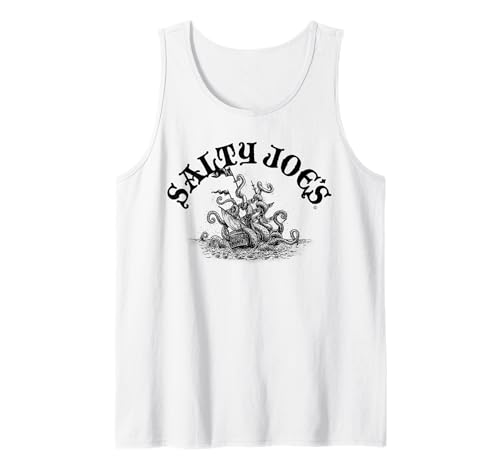 Salty Joe's Octopus Attack Logo Surf Shop Graphic Tank Top