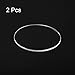 HARFINGTON 2pcs Watch Crystal Glass Lens 37mm Dia 1.0mm Beveled Edge Flat Round Ultra-Clear Glass Watch Face Crystals Len Dial Mirror Replacement Parts for Watchmaker Repair