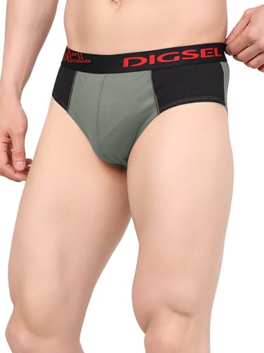 Image of Men 100% Combed Cotton Outer Elastic Self Design Briefs D Redz