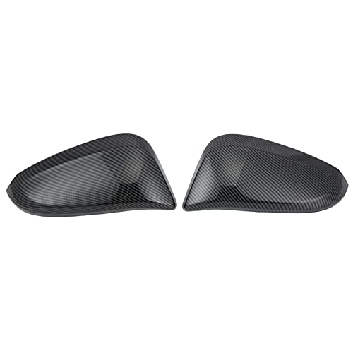 aqxreight Door Mirror Covers, ABS Carbon Fiber Style Side Mirror Covers Caps Rearview fit for Hilux Revo Vigo, for Fortuner, for Highlander, for RAV4, for Innova
