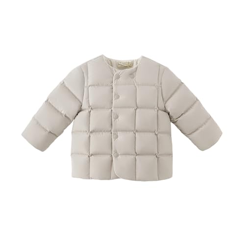 DAVE&BELLA Toddler Winter Down Jackets, Baby Boy Girl Lightweight Padded Puffer Jacket Coat Kids Packable Windproof Outerwear