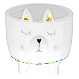 Leisure Arts Floral Pot Llama Head 3.63'X 3.63'X 4' - Small Flower Pots for Indoor Plants, Succulents, Plant Pots, Indoor Planter, Ceramic Pots for Plants