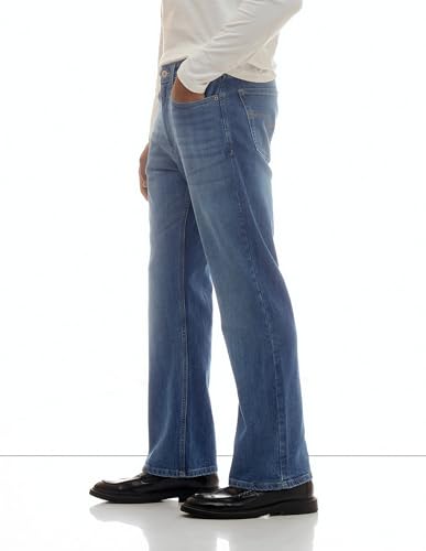 Image of Flying Machine Men's Bootcut Fit Jeans| Solid | Mid Rise | Stretchable | Jeans for Man
