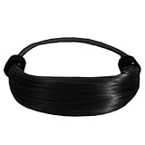 Mia Beauty Tonytail Ponytail Wrap Synthetic Wig Hair on Elastic Rubber Band Hair Accessory for Women, Teens, Girls, Dance - Black