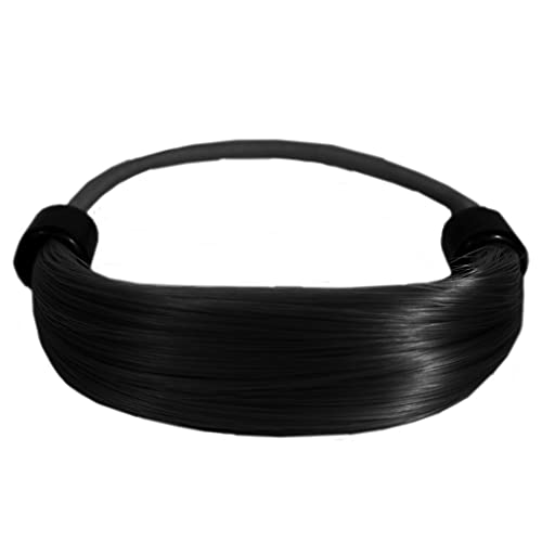 Mia Beauty Tonytail Ponytail Wrap Synthetic Wig Hair on Elastic Rubber Band Hair Accessory for Women, Teens, Girls, Dance - Black