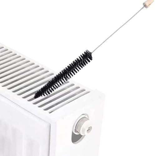 Heizkörper-Reinigungsbürste, Heizkörper-Staubwedel, lang, flexibel, mit Holzgriff, Mehrzweck-Reinigungsbürste für Heizkörper und Trockner, Fusseln und Waschmaschine (72 cm)