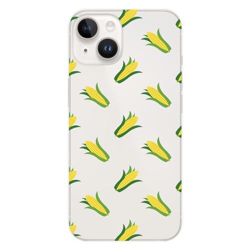 Ruuu iPhone 17 対応 ハードケース スマートフォン iPhoneケース カバー おもしろ 野菜 クリア typeH クリアケース 柄入り 透明 とうもろこし コーン 野菜柄 ベジタリアン 食べ物 面白い ネタ かわいい 人気 可愛い 流行 韓