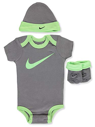 Nike Baby Boys' Signature Swoosh 3-Piece Layette Set - Blue, 0-6 Months