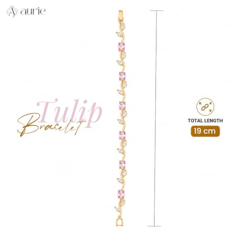 Image of Aurie Tulip Bracelet for Women & Girls | Anti Tarnish Stainless Steel Floral Bracelet |Party and Daily Wear Jewellery