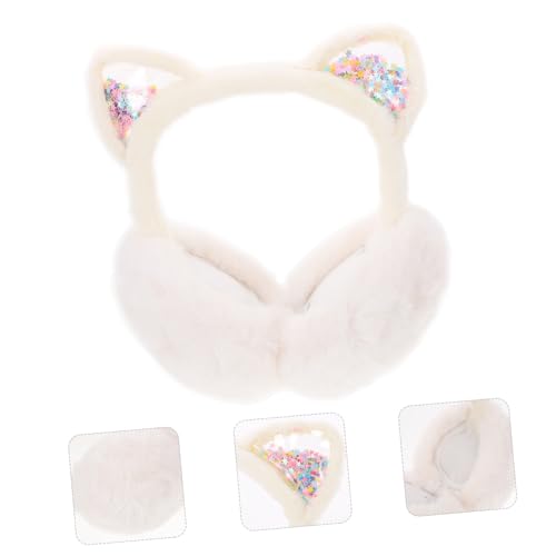 KESYOO Plush Cat Ear Earmuffs for Warm Ear Covers Soft Cute Design Winter Ear Protectors for Outdoor Activities Cold Weather3