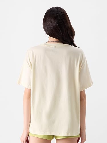 Image of The Souled Store Women TSS Originals: The Wanderer Oversized T-Shirt Oversized T Shirts for Women T-Shirt Girls Cotton Casual Half Sleeves Baggy Loose Fit Drop Shoulder Round Neck Back Printed
