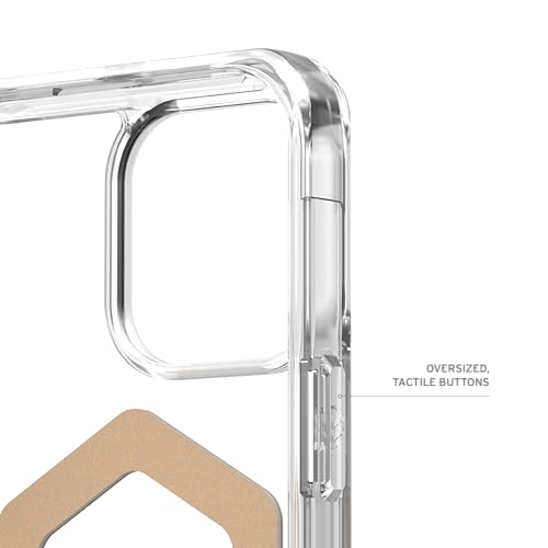 Image of URBAN ARMOR GEAR UAG Designed for iPhone 16 Pro Case 6.3 inch Plyo - Compatible with MagSafe Charging Rugged Slim Anti-Yellowing Transparent Clear Shockproof Military Grade Protective Cover, Ice /Gold