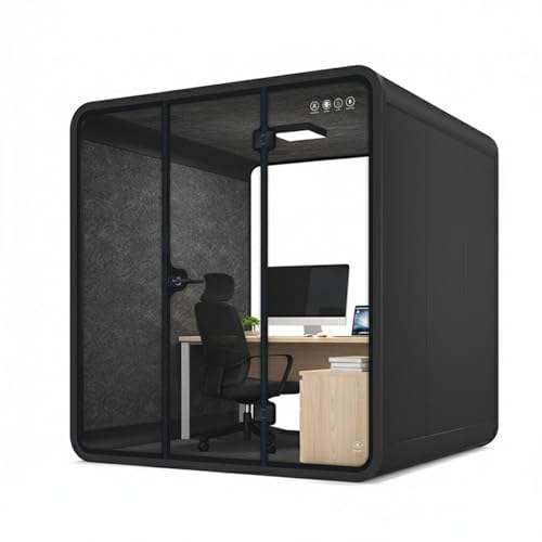 Soundproof Office Pod Booth Privacy Booth for Private Phone Calling Telephone Booth with Acoustic Panels Modular Prefab Office Pod with Sound Isolation Soundproof Home Office for Remote Work