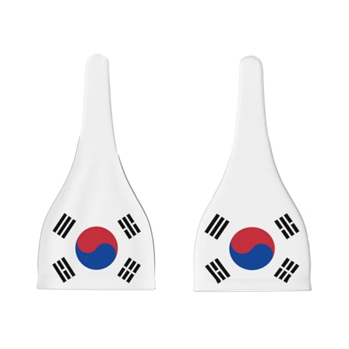 Newborn Baby Hat, Flag of Republic of Korea Print Soft Top Knot Beanie Cap, Cute Baby Headwear for 0-6 Months Black3