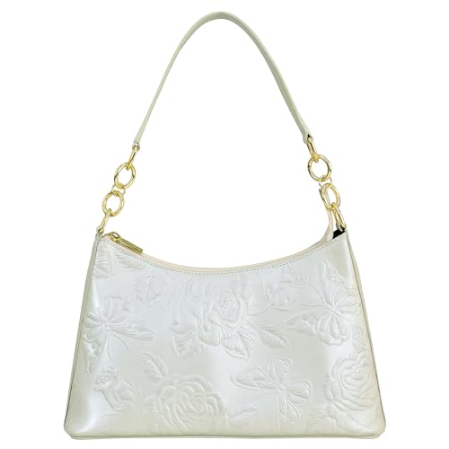 Image of Anuschka Women's Original Hand-Painted Genuine Leather Hobo with Chain Strap