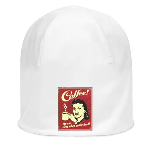 Bonnet blanc Coffee You can Sleep en coton fin pour vos matins dynamiques en ville