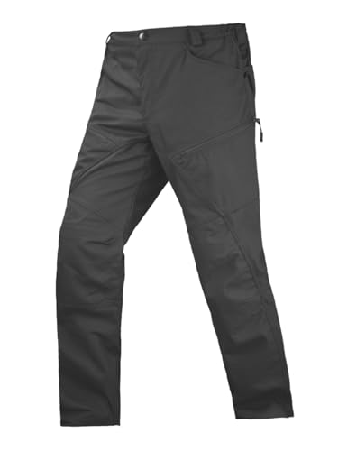 HAN·WILD Men's Tactical Cargo Pants, Ripstop Waterproof Lightweight Hiking Pants, Work Pants with 7 Pockets