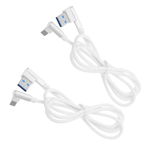 Mikinona Weiße Micro USB Schnellladekabel mit Doppelt...