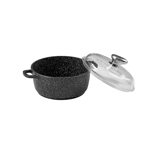 Pradel Excellence - PCUI001010 - Faitout Ø20 cm avec Couvercle Verre - Gamme Premium - Fonte...