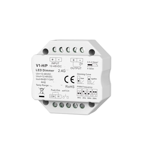 Controlador regulador LED 12V 24V 36V 48V inteligente 2,4G para tiras de luz de un solo color