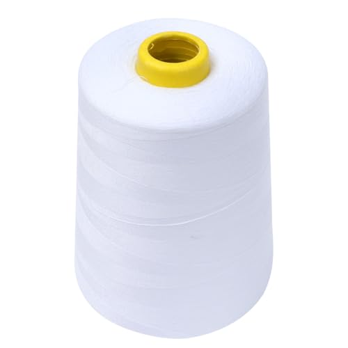CRAFTHROU de Hilo de Coser en Colores Negro y Blanco de Poliéster Duradero 2 Piezas 8000 Yardas por Rollo para Costura y Acolchado