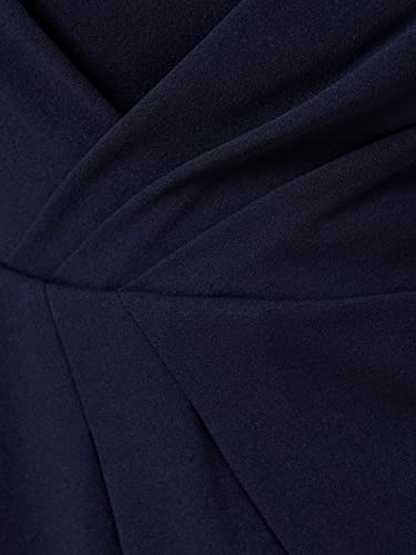 Image of Adrianna Papell Women's Draped Crepe Illusion Dress