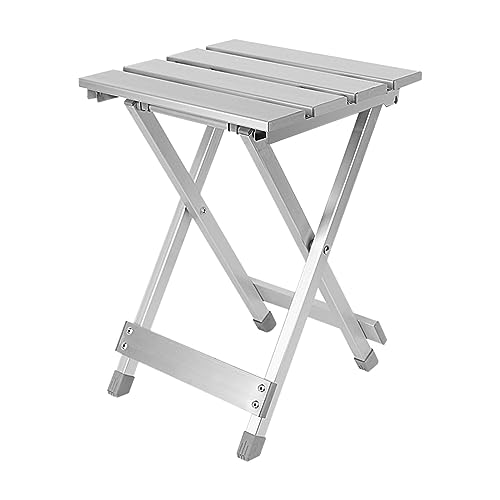 predolo Sgabello Pieghevole in Lega Di Alluminio, Sedie Portatile Da Campeggio per Campeggio, Spiaggia, Aperto, Patio, Terrazza, Picnic, Pesca, Dimensione Piegata 43 X 26 Cm