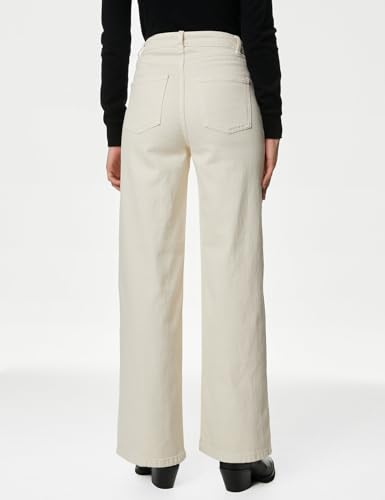 Image of Marks & Spencer Womens Light Wash High Rise Wide Leg Jeans