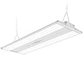 HYPERLITE 4FT LED High Bay Shop Lights, Enterprise-Grade 320W 41600lm High Bay LED Lighting, 120-277V, 5000K 1-10V Dimmer Warehouse Lighting for Barn Supermarkets, Commercial Place, UL Listed