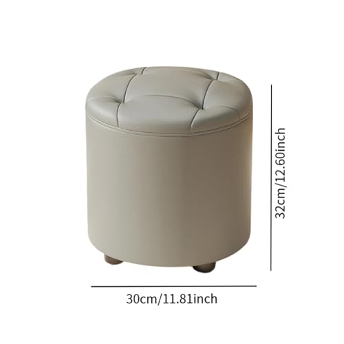 Tabouret Polyvalent avec Assise Large Confortable Gris pour la Maison - 4