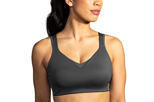 Brooks Women's Convertible Sports Bra for High Impact Running, Workouts & Sports with Maximum Support - Asphalt - 36 DD