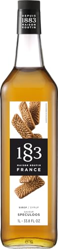 Image of 1883 Speculoos Syrup - Premium French Flavoring Syrup for Coffee, Lattes, Cocktails, Mocktails & Desserts - 1L Glass Bottle, Made in France