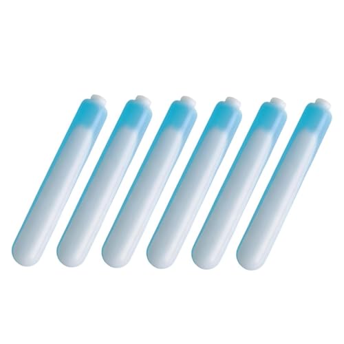 Reusable Ice Sticks For Cooling – 6 Pieces 300g | Freezable Cooling Rods, Reusable Drink Chilling Sticks, Portable Ice Coolings Bars, Beverage Cooler Stick | Home Travel Picnic Camping Use