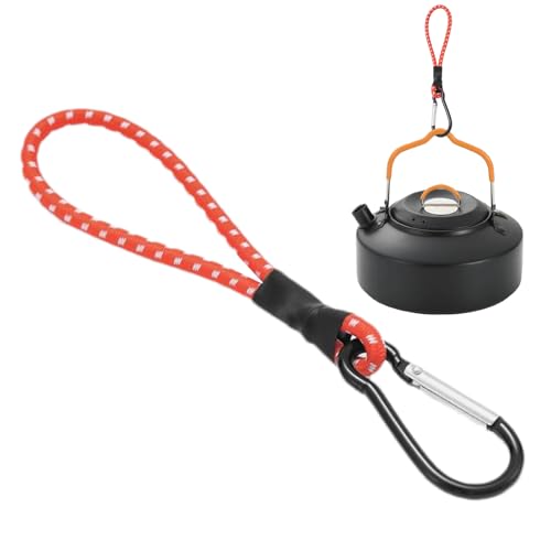 Campinggurt Carabiner - Elastic Bungee -Kabel, Outdoor -Clipseil, Zeltverschlusswerkzeug, Trekkingausrüstung, Bergsteigenzubehör | Für Wanderaktivitäten, Travel Backpack Setup, Adventure Expedition Eq