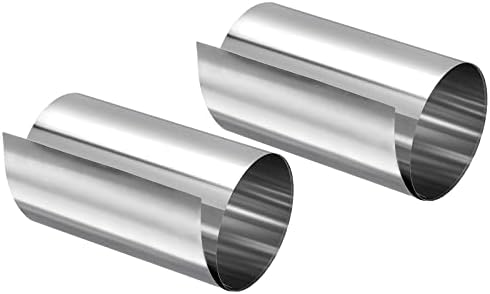 uxcell 0.03x100x1000mm 304 Stainless Steel Roll Sheet Fine Plate Sheet Foil for Crafts, Electronic Equipment, Silver Tone 2Pcs